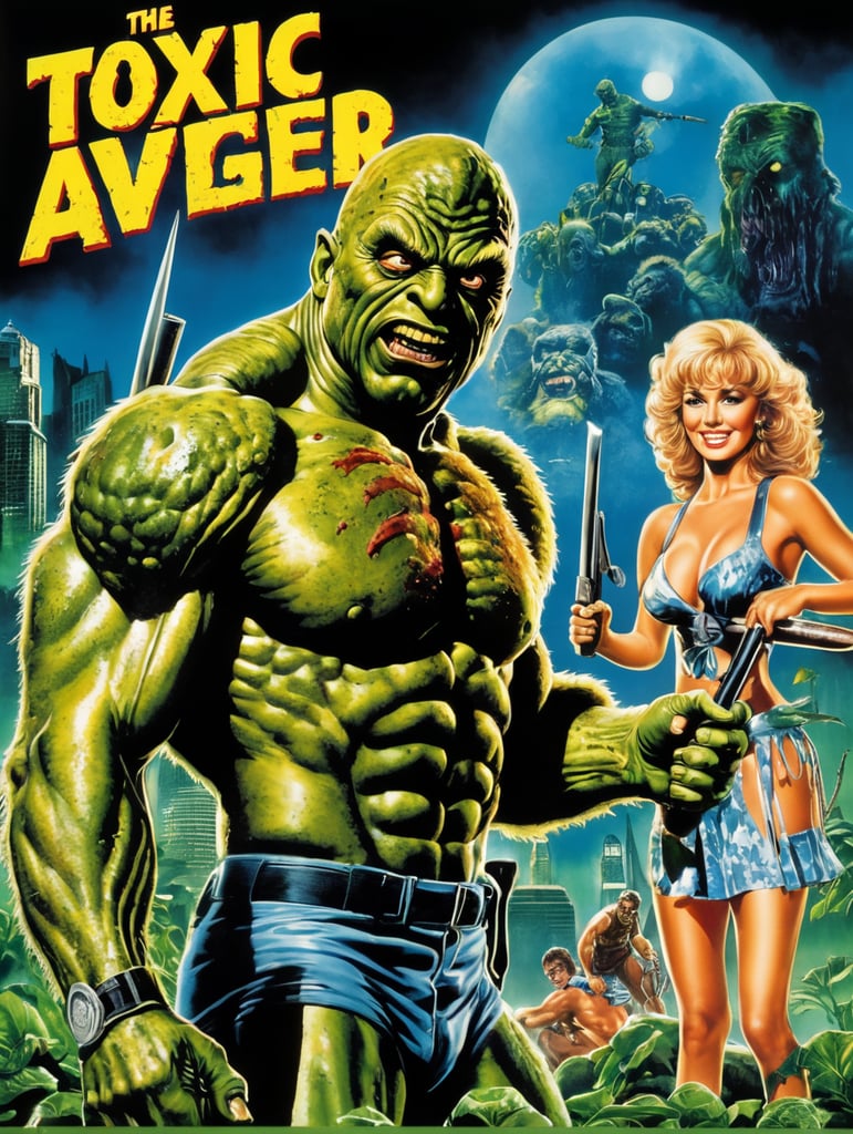 The Toxic Avenger Movie sticker artwork