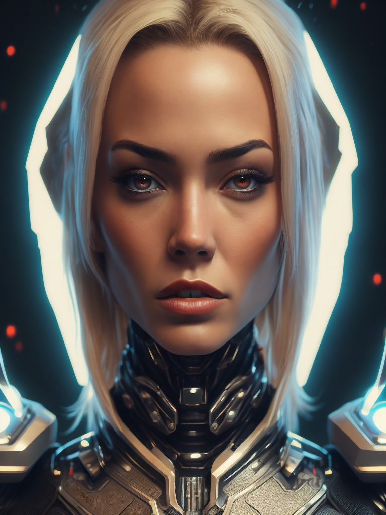 Cyberpunk, sci-fi, fantasy, kodak portra 400, 8k, soft light, volumetric lighting, highly detailed, goddess of victory nikke style, portrait photo of a beautiful cyborg robot girl, skin formed by digital optical fiber, intricate, elegant, highly detailed, digital painting, concept art, smooth, sharp focus, comic illustration, art by otomo katsuhiro and hyung-tae kim and oshii mamoru