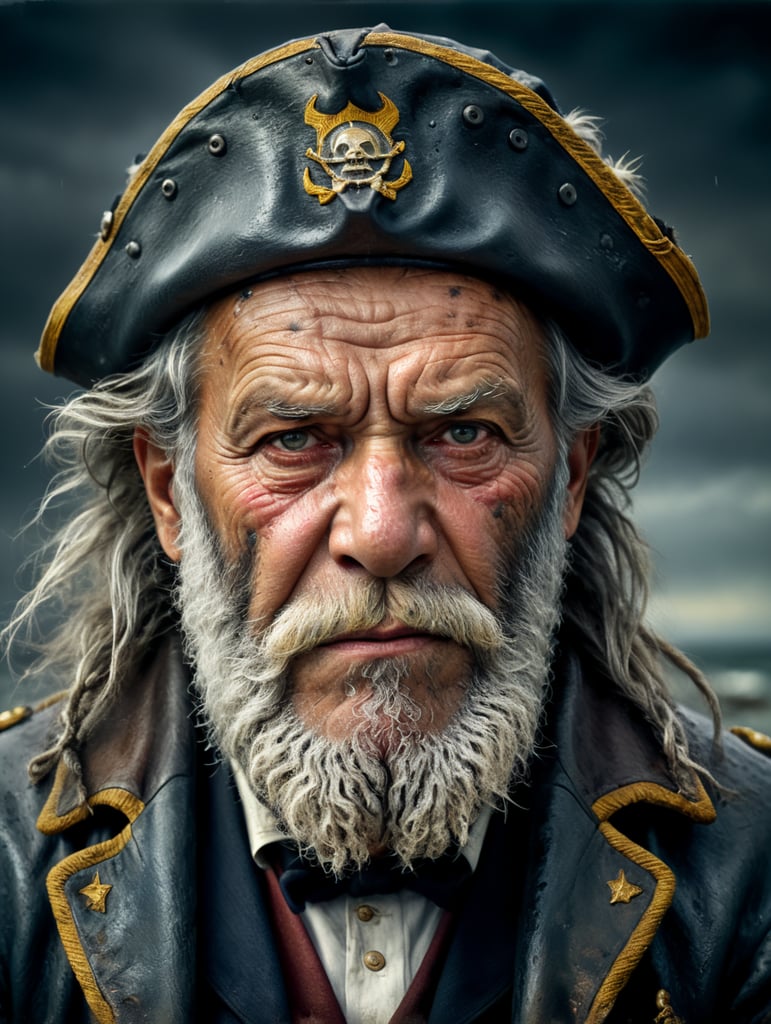 a wet plate photograph of a grizzled old sea captain