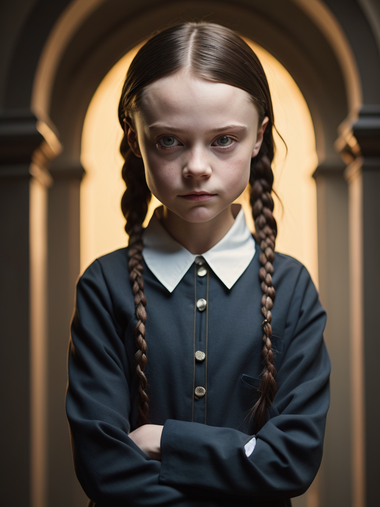 greta thunberg looks like Wednesday Addams
