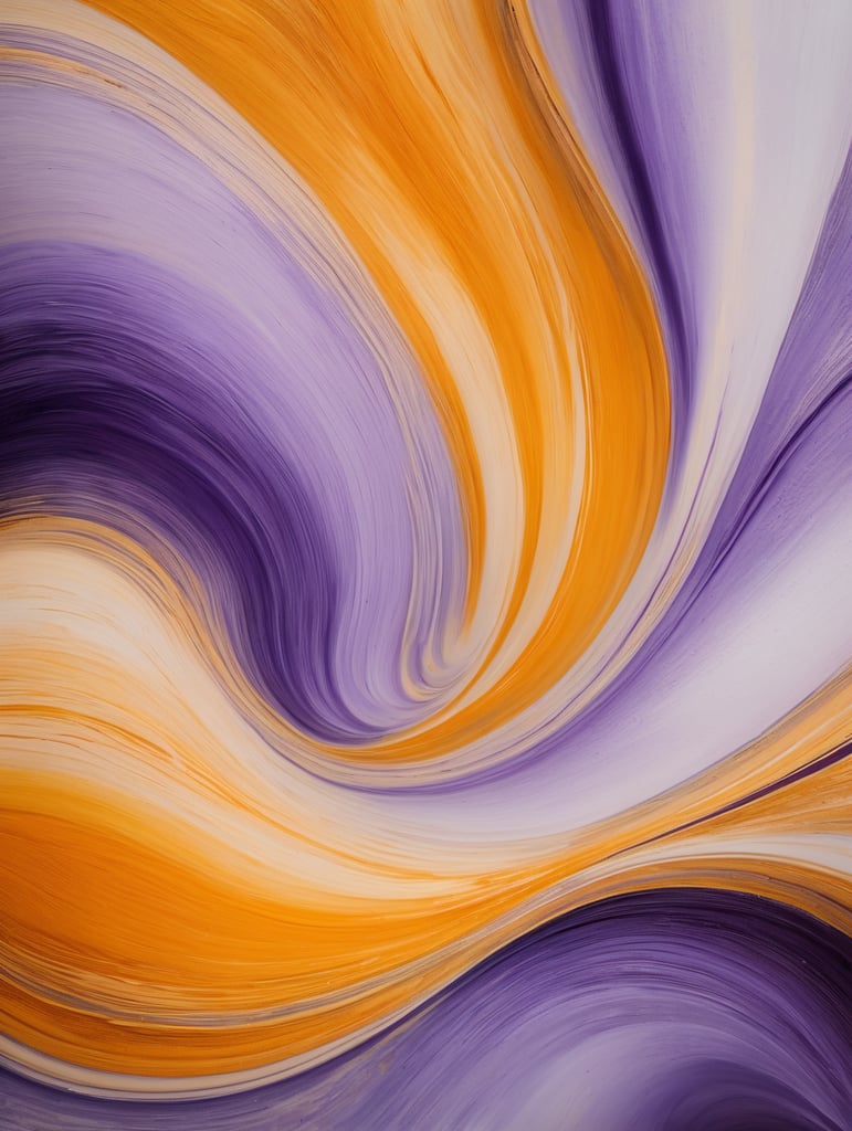 Abstract swirling patterns of lavender and golden hues blending seamlessly, creating a vibrant and dynamic visual. Use these captivating paint textures as a foundation for your brand's supporting backgrounds, exuding a sense of creativity and fluidity. The view from the top offers a unique perspective, capturing the essence of liquid movement and energy