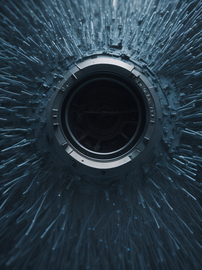 Background with cybersecurity theme, ((Chrome)), light, (neon), full of digital lines and codes. Color blue and gray. Subject of an anonymous hacker using phishing and virus through a computer portal.