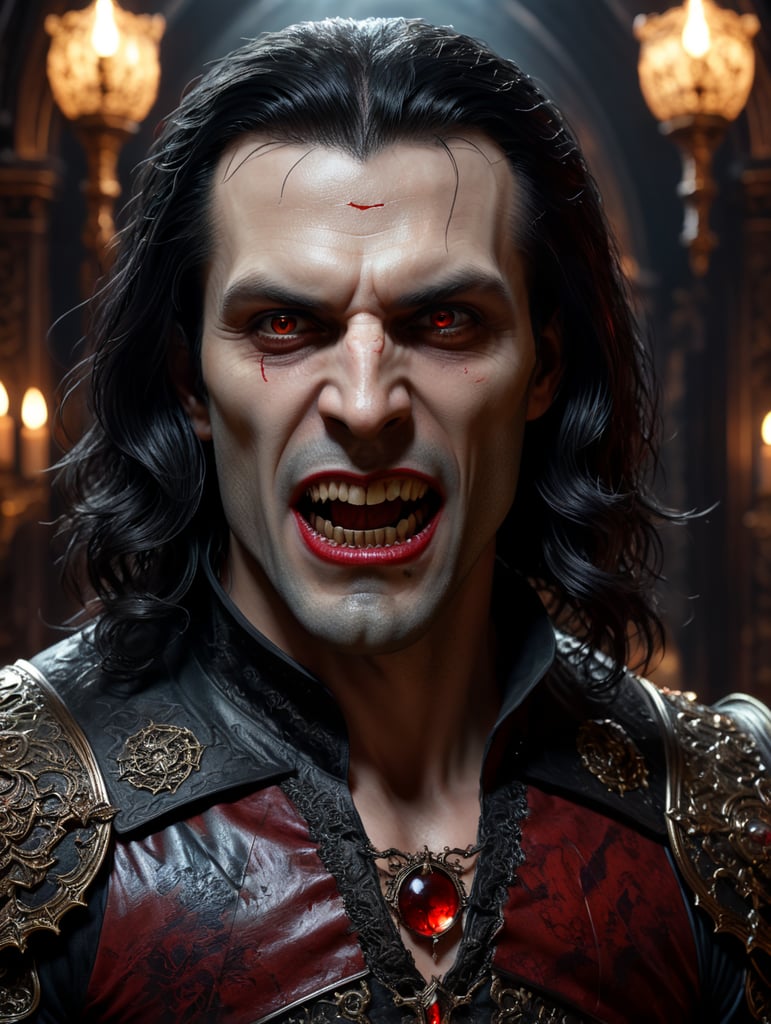 Vampire with black hair