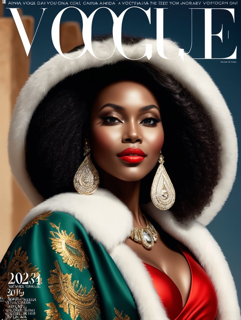 Happy New Year 2024, African Santa on the cover of Vogue