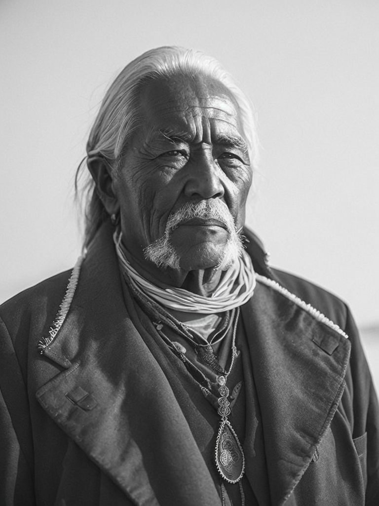 Canada's First Nations people, rare historical photo, black and white photography, a old man, redskin, native Americans