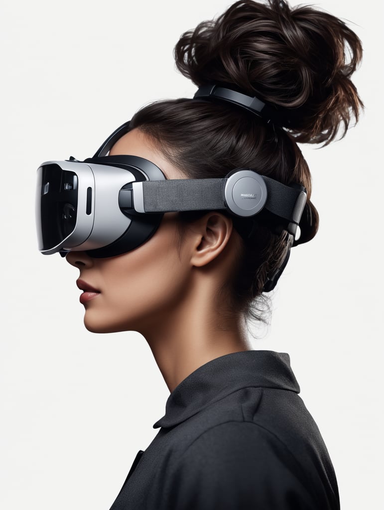 a women wearing VR Glasses