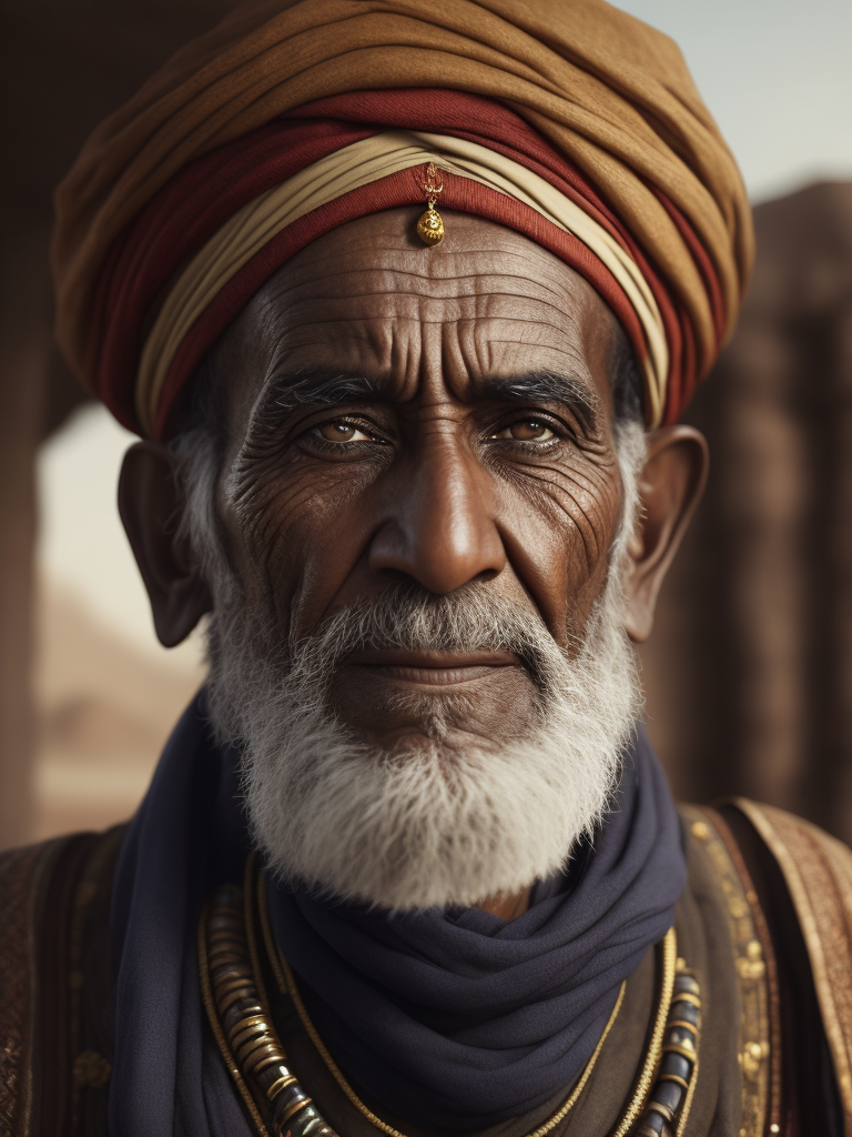 native omani old man in national dress