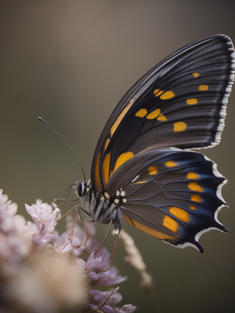 a butterfly macro photography, close-up, high-quality details, deep focus, professional shot