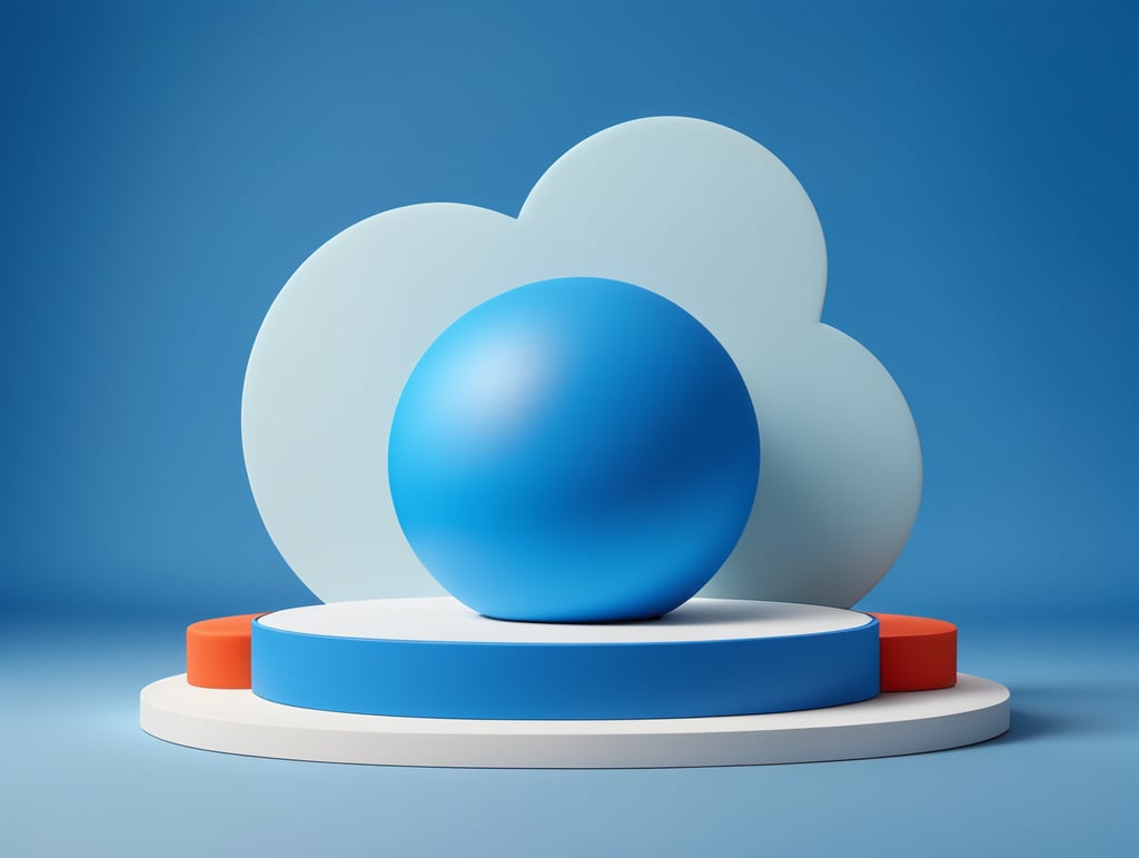 Modern minimal layout podium display with Sponge blue background 3d rendering