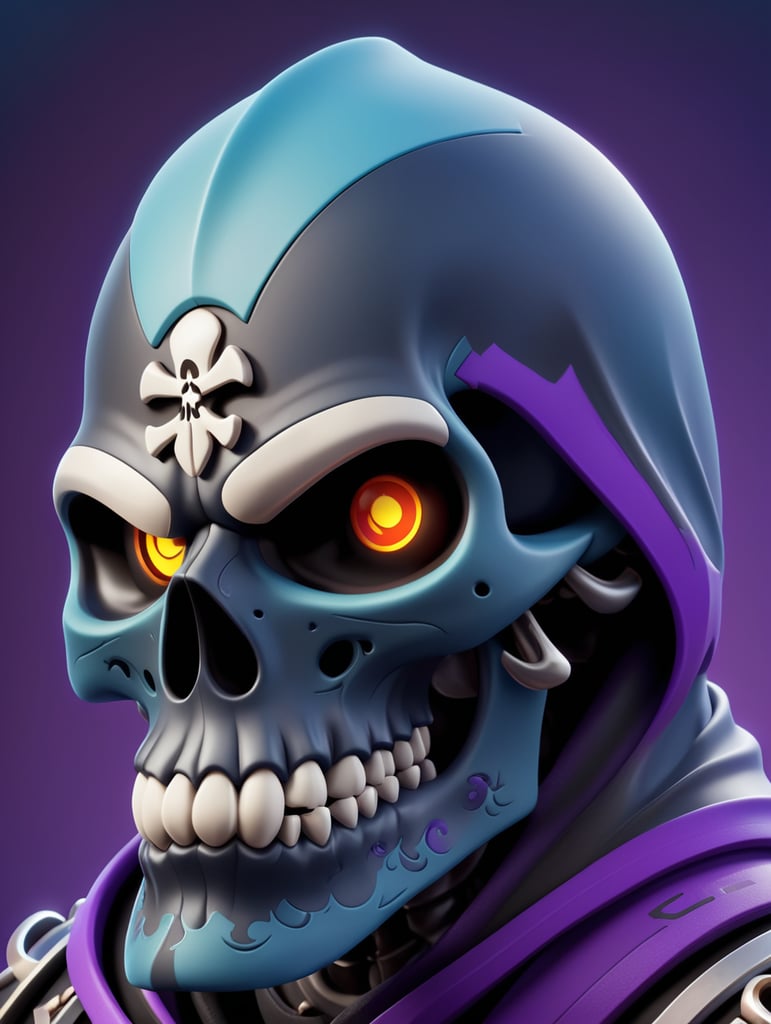 Skull Reaper mascot logo design esport illustration, vector image