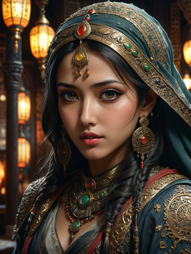 Arab and Japanese mix look in one girl