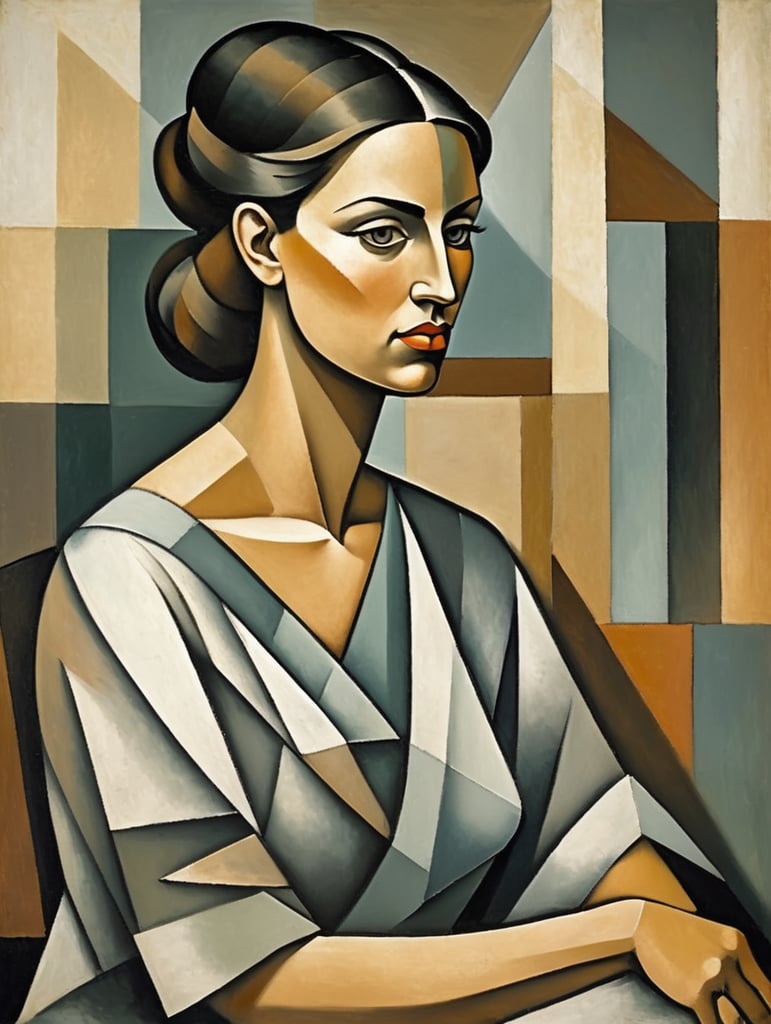 painting of a woman by picasso cubism