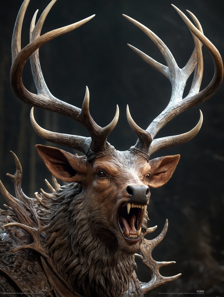 twisted antler used to blow