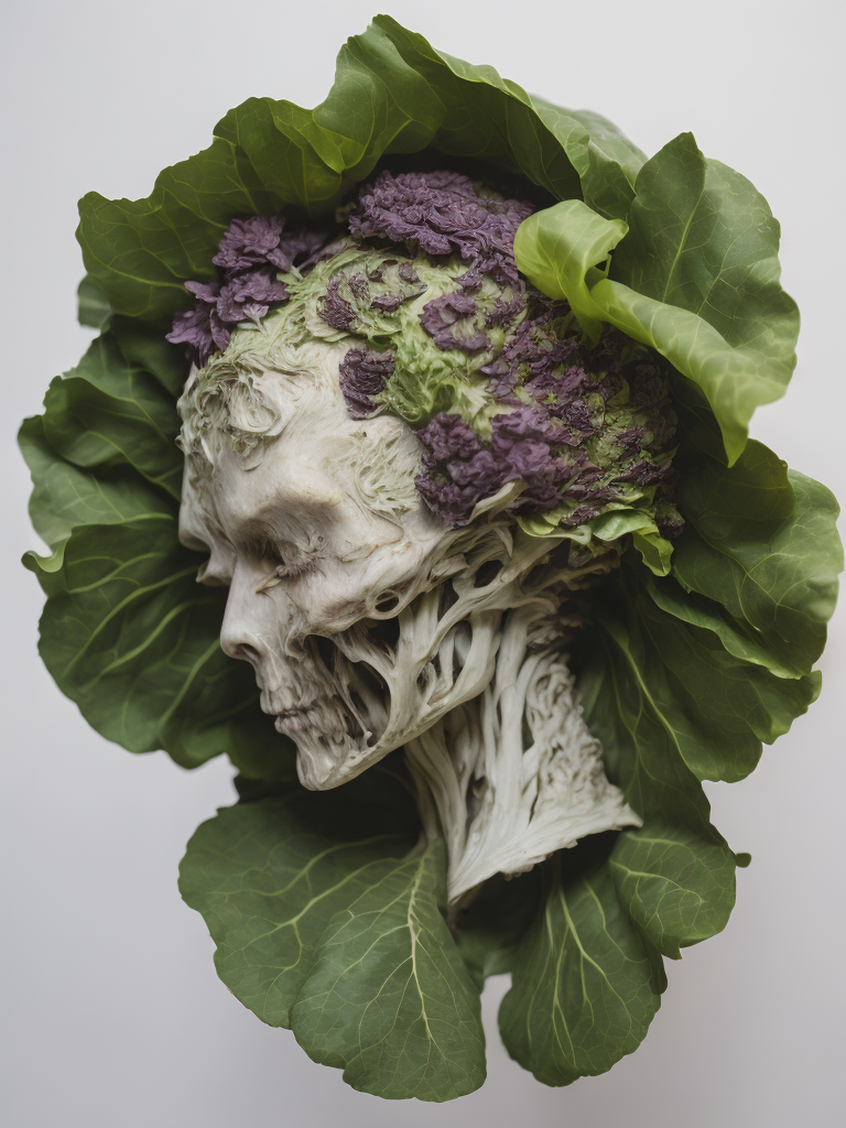 The anatomy of a head of lettuce, an ultrafine detailed painting by james jean, behance contest winner, vanitas, angular, altermodern