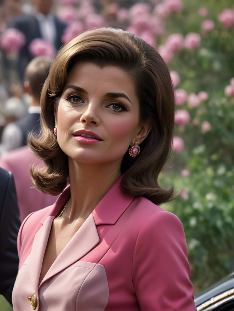 Jackie kennedy wearing the pink blazer