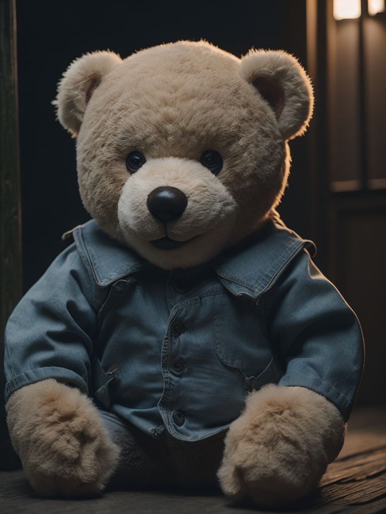 мягкая игрушка милый медведь старый сшитый из лоскутов ткани