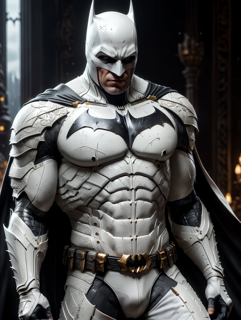 Batman com uma roupa totalmente branca