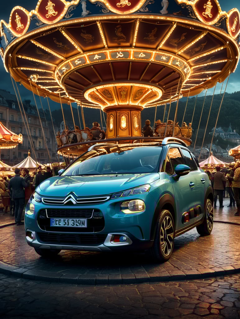 give me 5 carousel meta ad post for selling my citroen c3 air cross to customers. The ad post should create a story and attract the customer mind