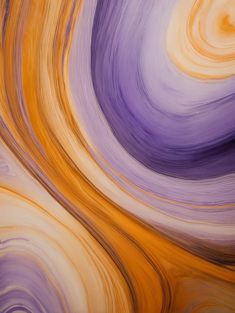 Abstract swirling patterns of lavender and golden hues blending seamlessly, creating a vibrant and dynamic visual. Use these captivating paint textures as a foundation for your brand's supporting backgrounds, exuding a sense of creativity and fluidity. The view from the top offers a unique perspective, capturing the essence of liquid movement and energy