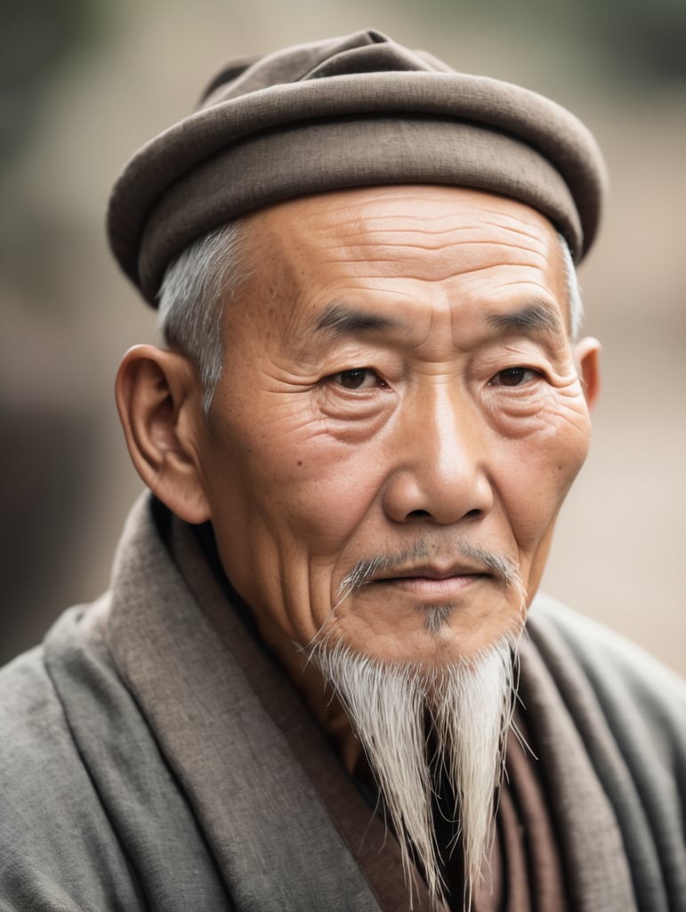 AN OLD WISE LOOKING CHINESE MAN