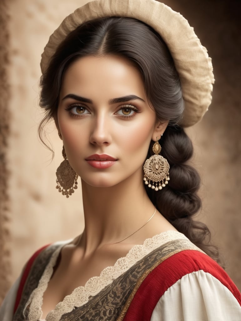 Spanish traditional beautiful lady image