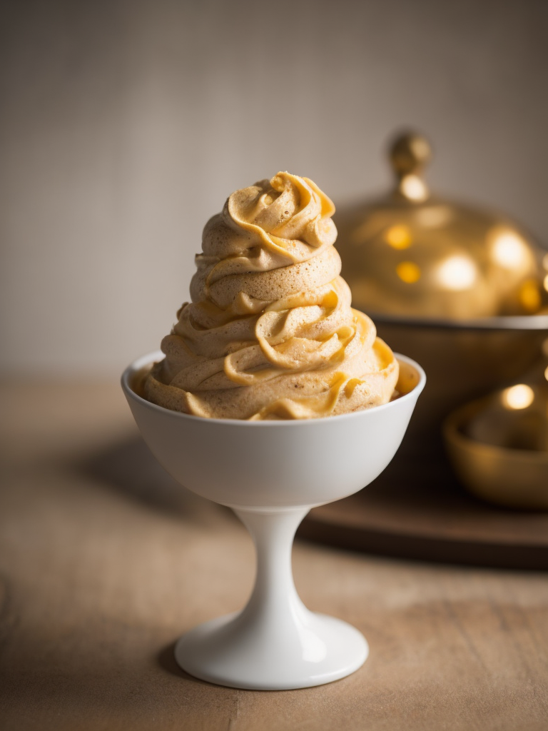 a big twist of Caramel sauce ice cream