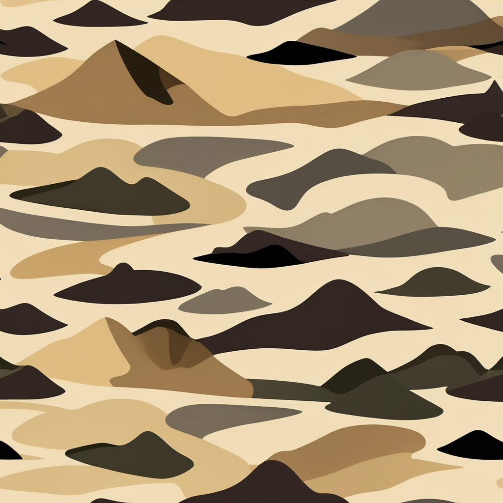 seamless camouflage pattern desert, sand colors, vector art, modern