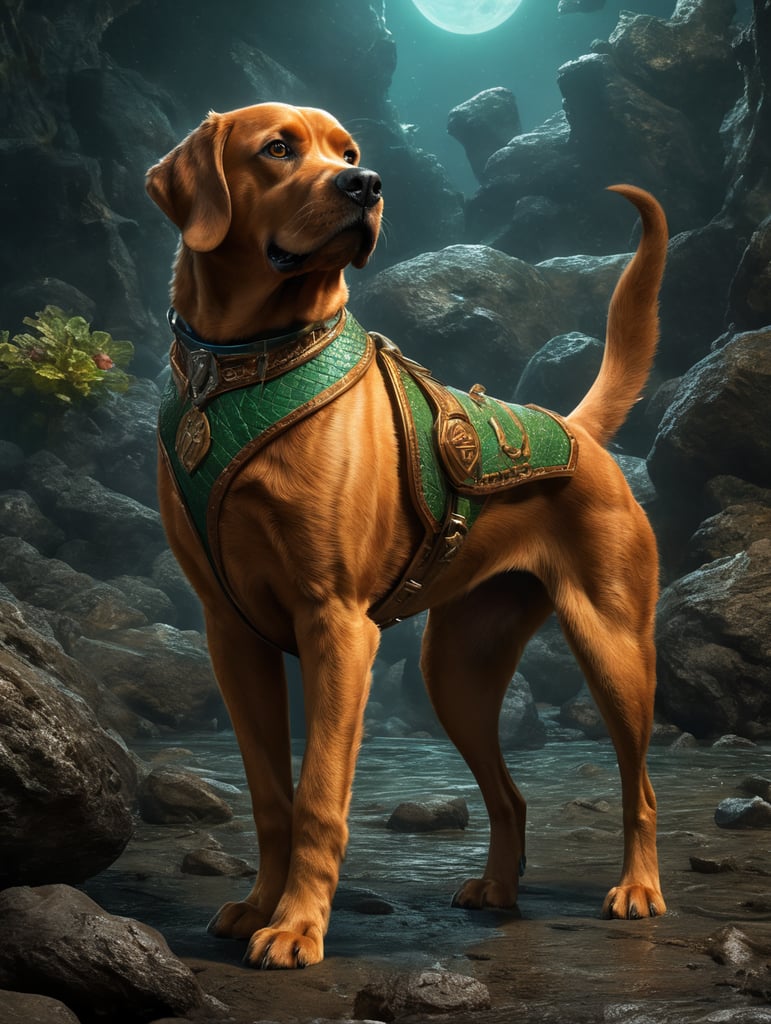 scooby doo the dog as a superhero in the style of aquaman