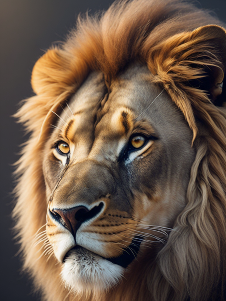 eye catching art unique colours and featuring a lion