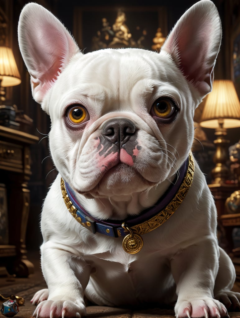 disney pixar dylan movie poster show a white french bulldog