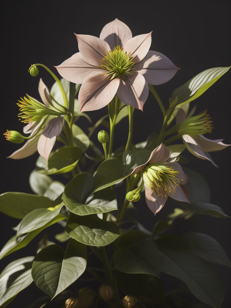 цветы морозник, очень яркие цвета, светит солнце в саду