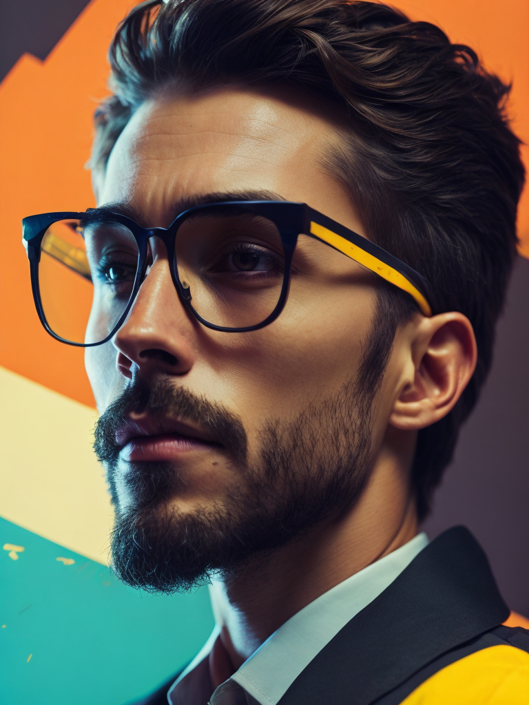 Detailed portrait of the man