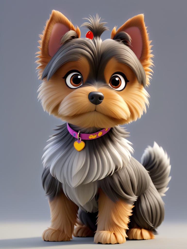 Небольшая собака зовут Гера породы йорк шесть цветов коричневого а спина ее серого цвета