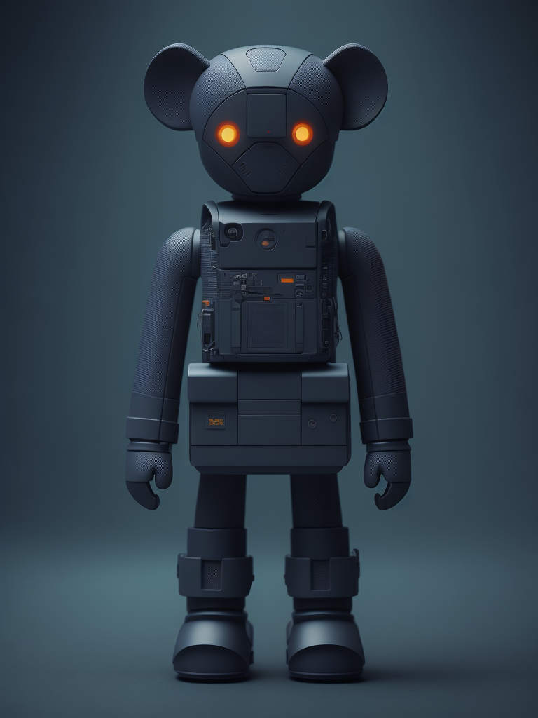 New toy concept inspired by kaws and bearbricks, highly detailed, smooth, sharp focus, illustration, beautiful, geometric, full body, cinematic