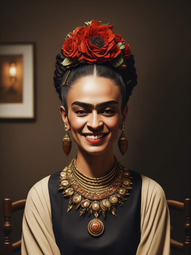 FRIDA KAHLO FULL BODY SMILING