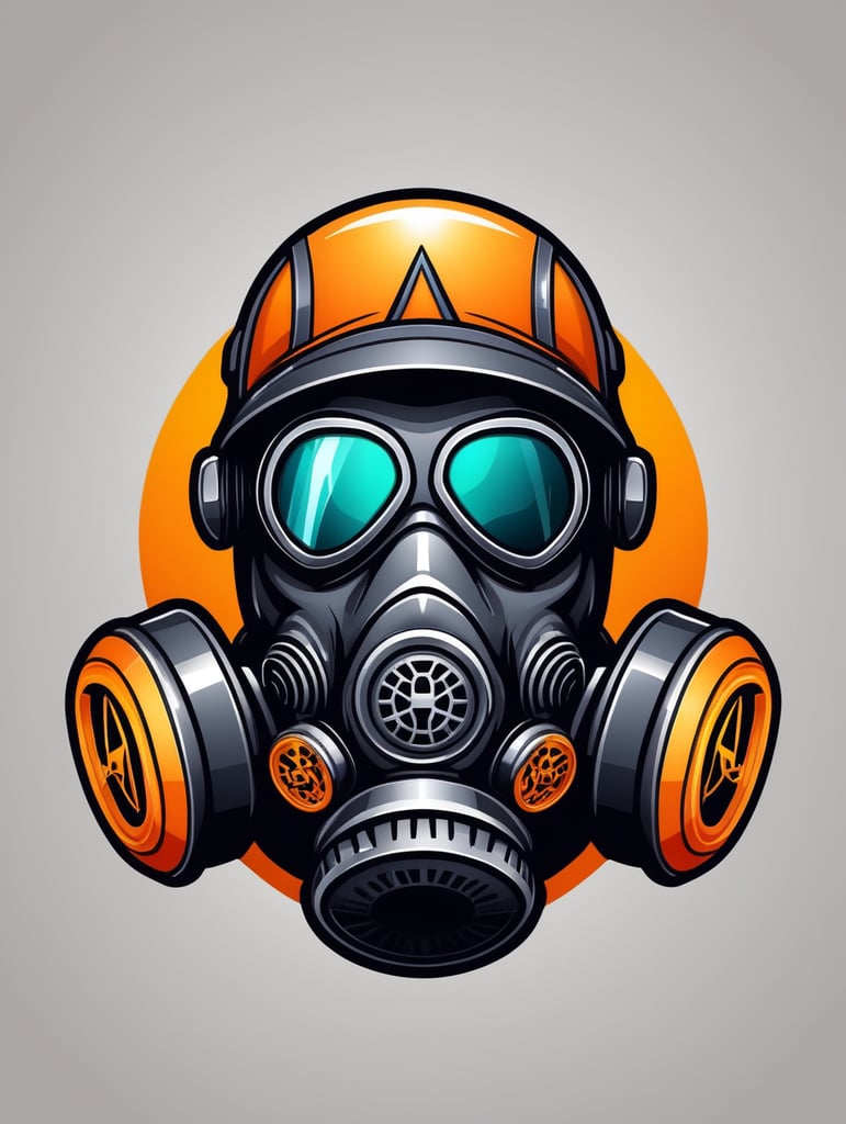 Soldier gas mask mascot logo, e-gaming, bright colors, Gaming Logo, vector image