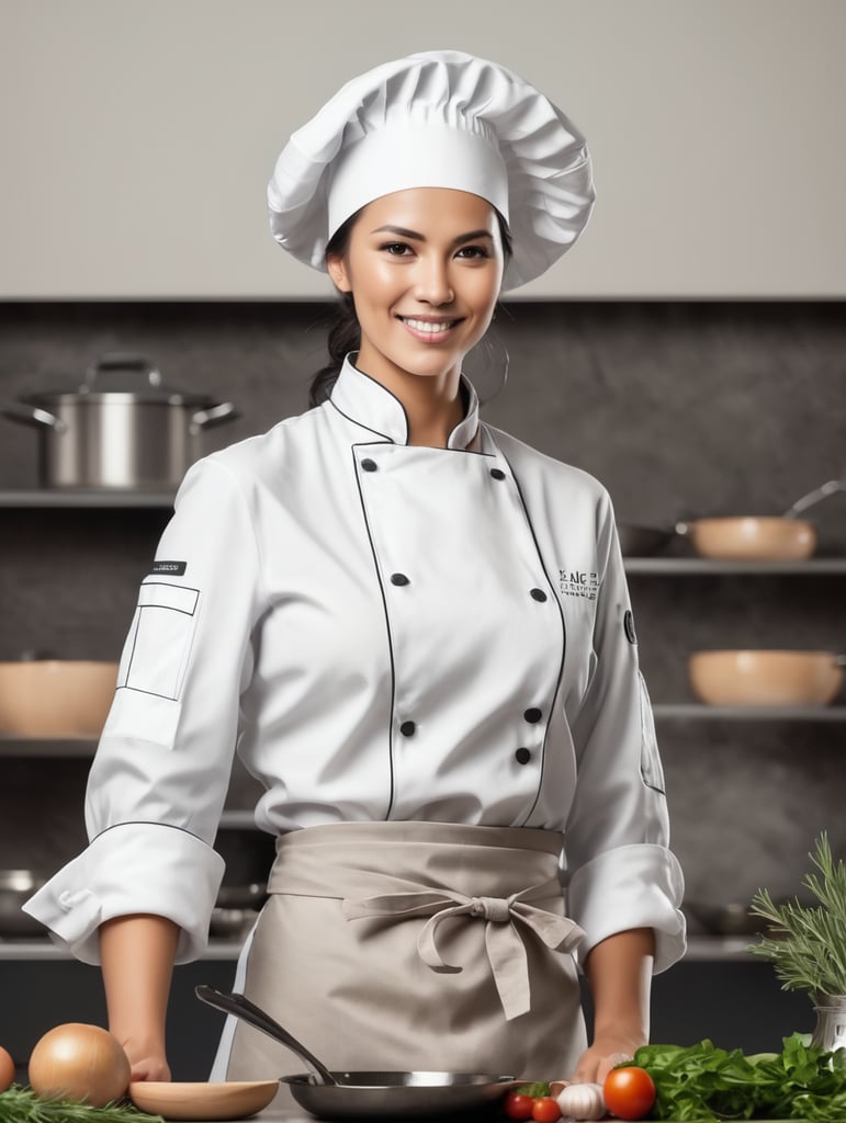 Beautiful chef woman