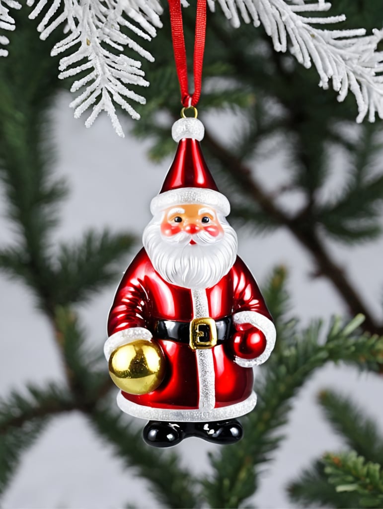 santa claus small glass glass figure, christmas toy for the christmas tree