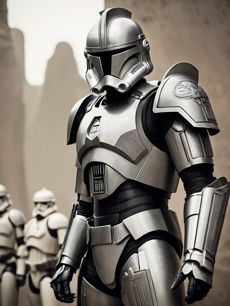 A Person in Star Wars Clone Armor.