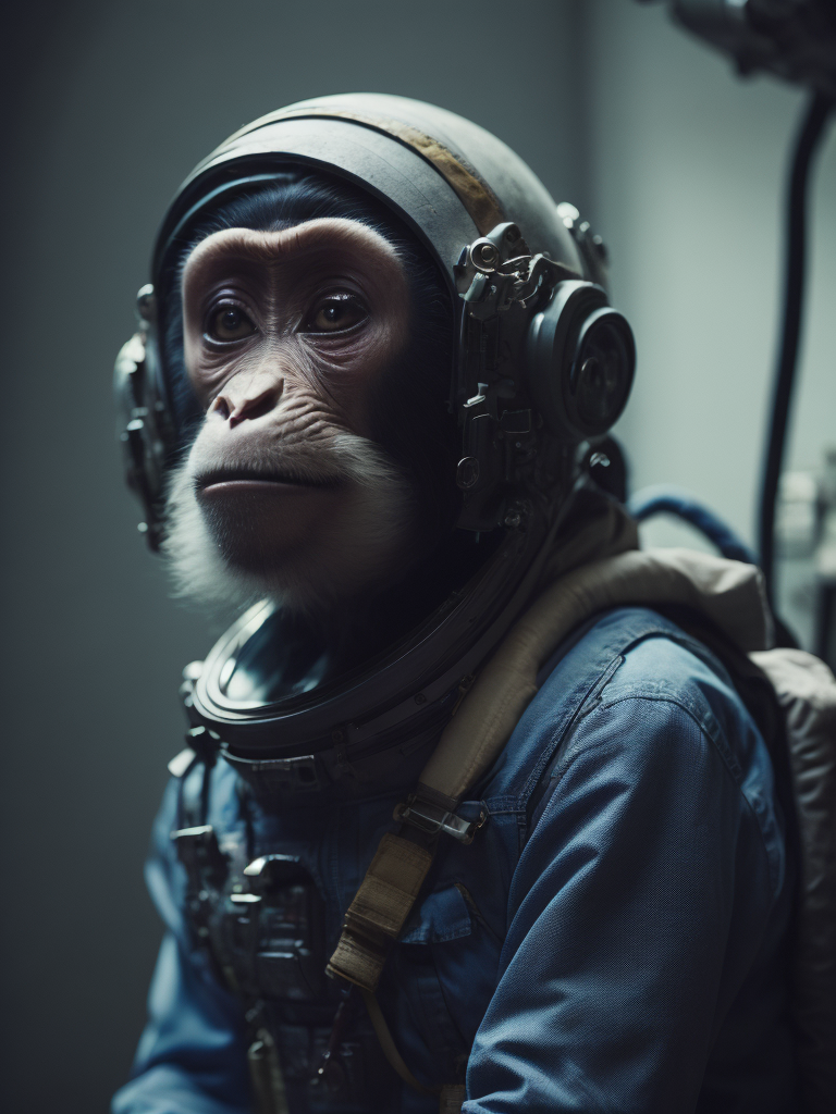 a monkey astronaut