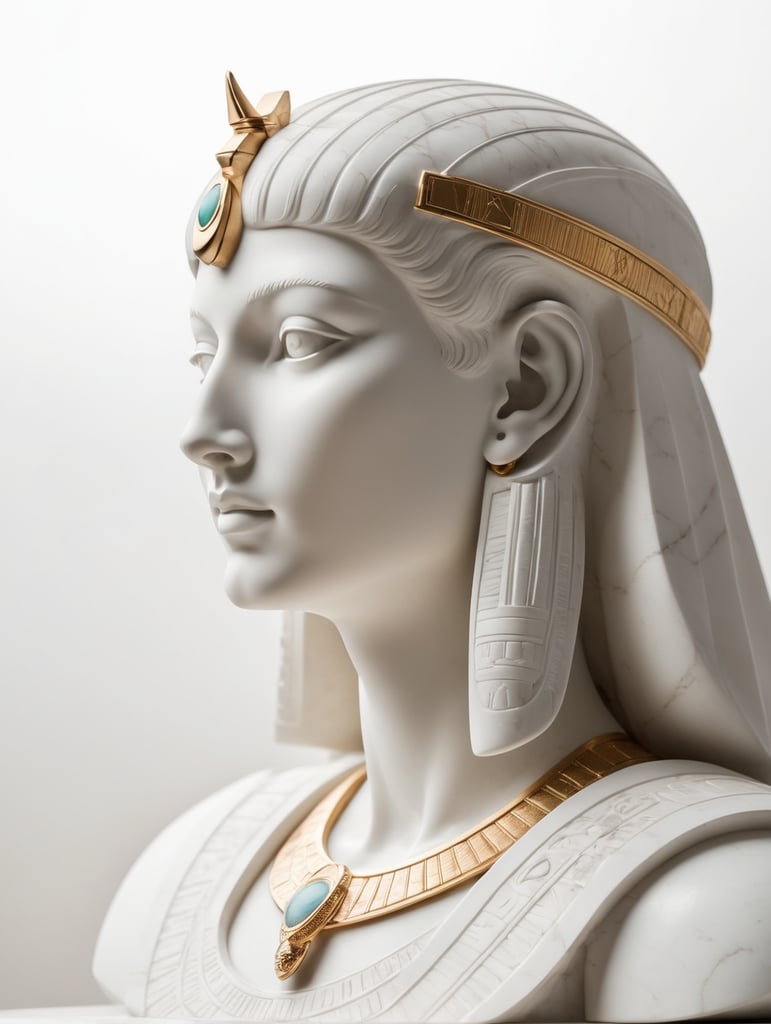 Cleopatra marble statue