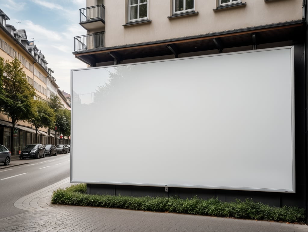 Germany blank white billboard, mockup, mock up