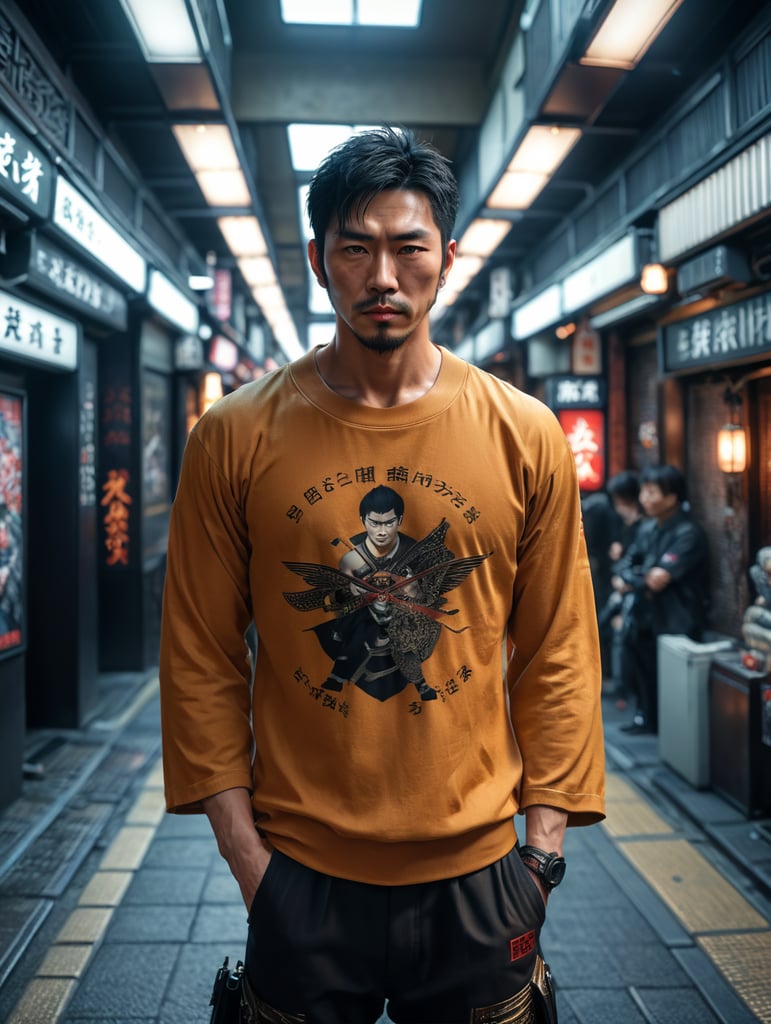 Japanese cool guy in tokyo