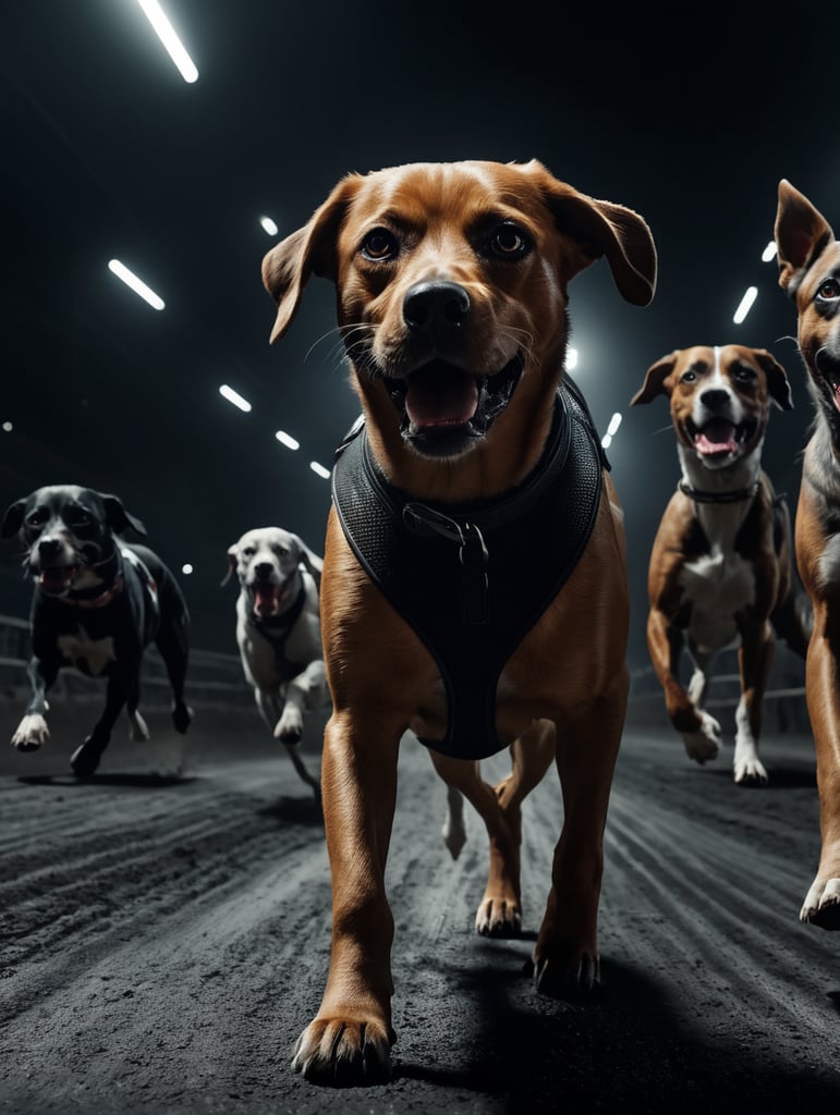 Corrida de cães vista de um ângulo totalmente novo