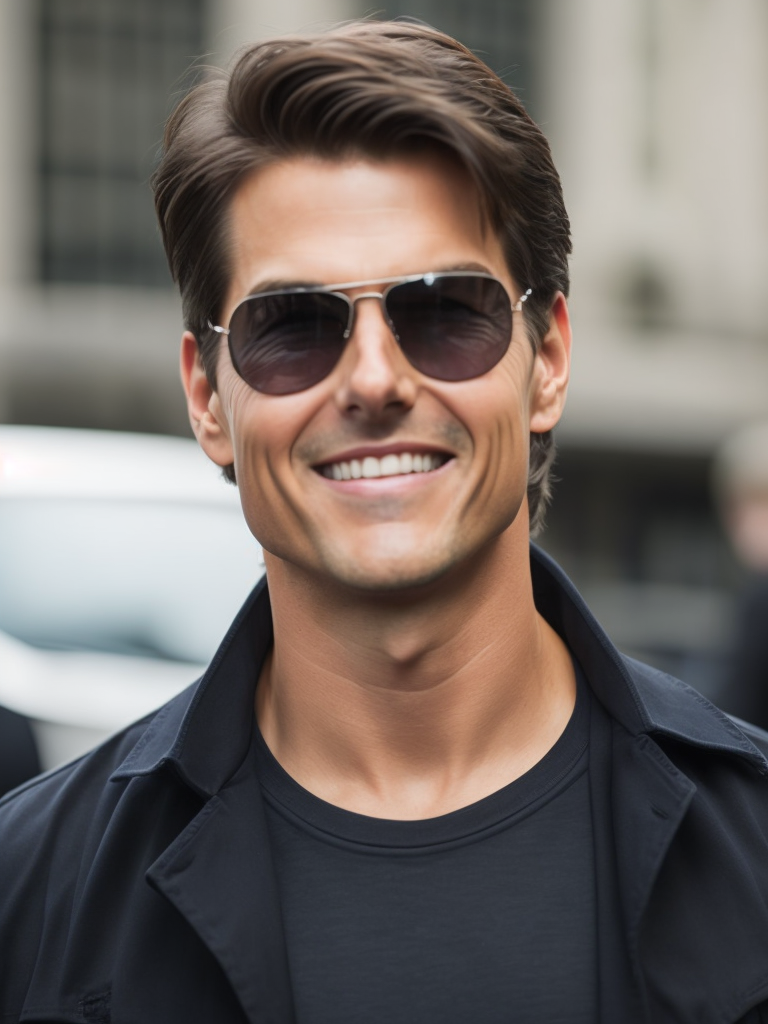 Portrait of tom cruise with sunglasses portrait high definition, photography, cinematic, detailed character portrait, detailed and intricate environment