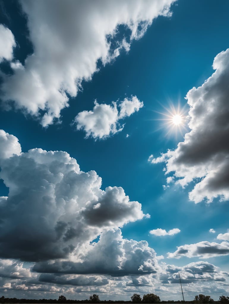blue sky with clouds