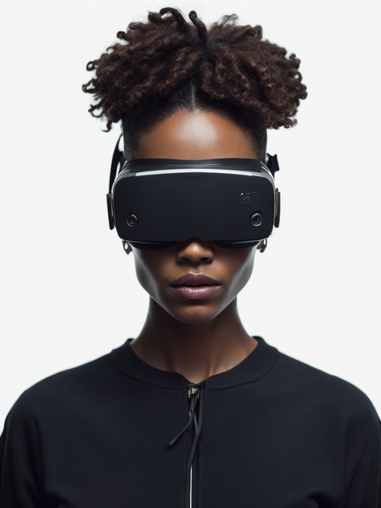 a women wearing VR Glasses