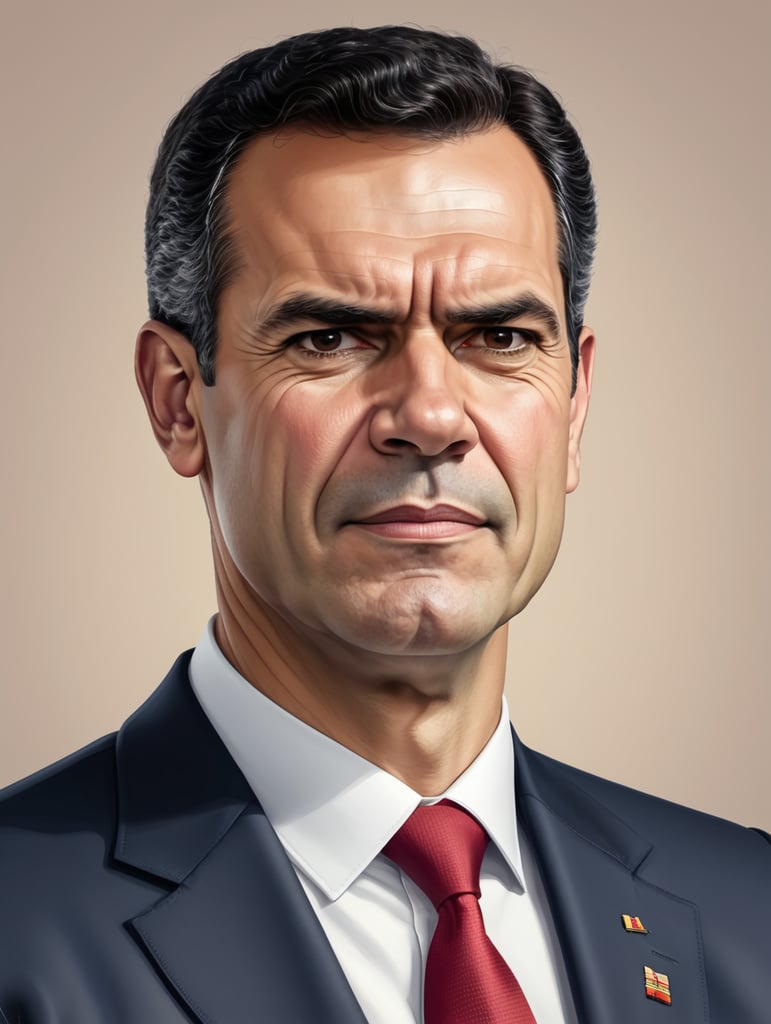 Pedro Sánchez president of spain, caricature