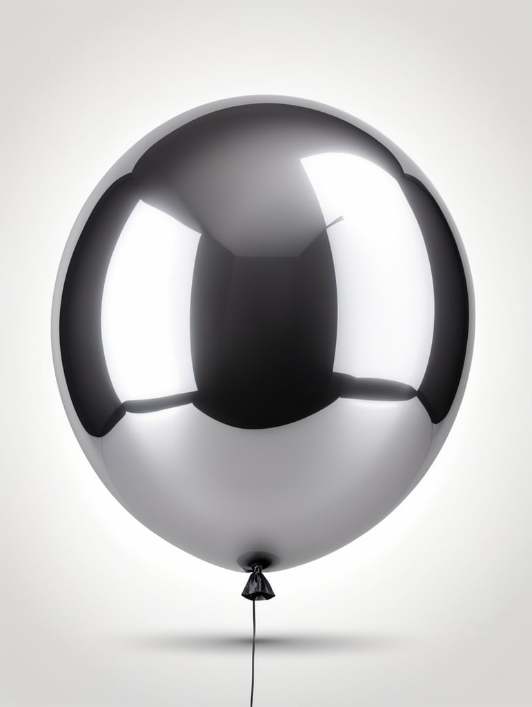 Premium Free ai Images | blank inflatable chrome balloon isolated white ...