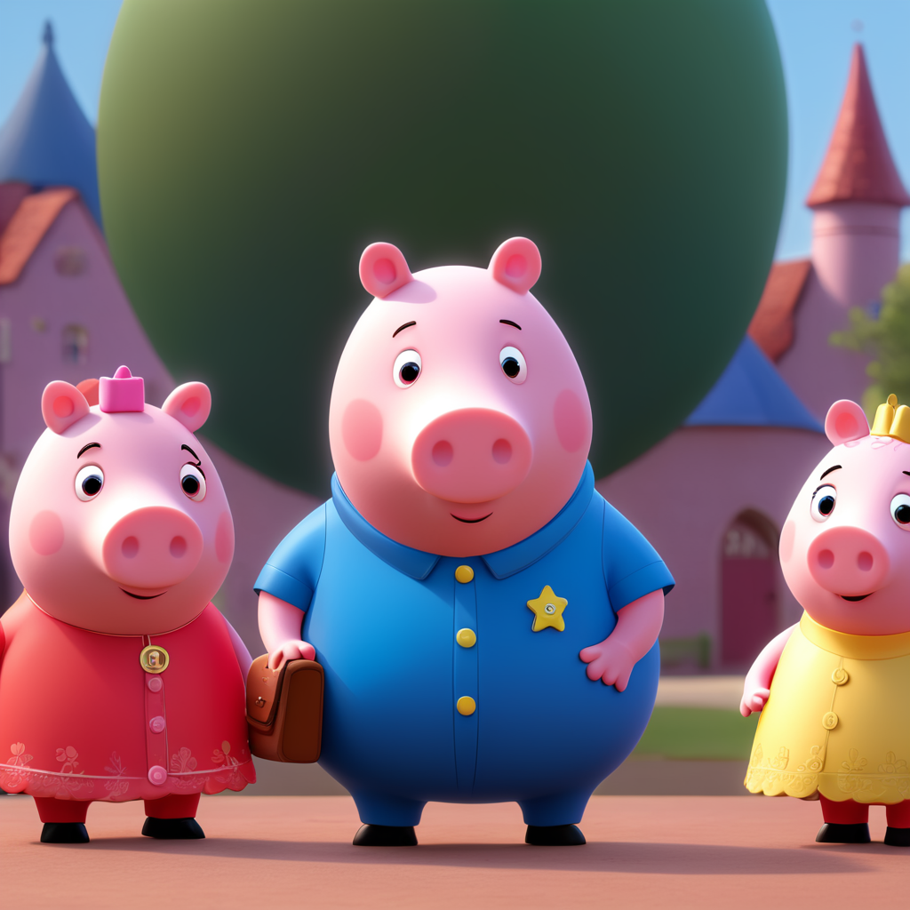 peppa pig du dessin animé